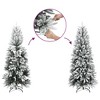Aghana Digitals 240cm Slim Flocked Artificial Christmas Tree with PVC/PE Tips, Steel Stand, White - 3 of 4