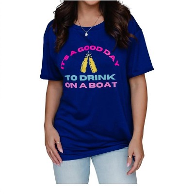 Women's Good Day to Drink on a Boat Tee - Panache