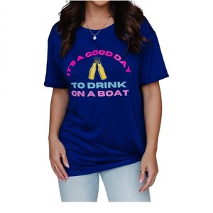 Women's Good Day to Drink on a Boat Tee - Panache - 1 of 3