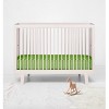 Bacati - Solid Dark Green 100 percent Cotton Universal Baby US Standard Crib or Toddler Bed Fitted Sheet - 4 of 4
