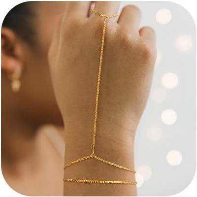 Gold Bracelets for Women, 14K Dainty Gold Plated Stackable Bracelets for Women Trendy Waterproof CZ Tennis Bracelet Set