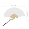 Unique Bargains Portable Double-Sided Short Handle Round-Shaped Folding Fan 1 Pc - 2 of 4