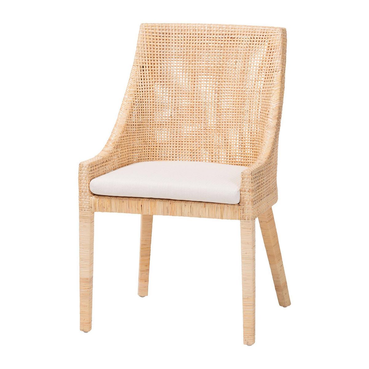 bali & pari Beata Natural Rattan Dining Chair Light Honey