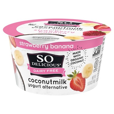 So Delicious Dairy Free Strawberry Banana Coconut Milk Yogurt - 5.3oz Cup