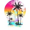 Women's Design By Humans Sound of Summer By clingcling Racerback Tank Top - 2 of 2