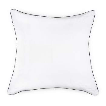 18 x 18 Square Polycotton Handwoven Accent Throw Pillow, Fringed, Sequins, Chevron Design, Off White Dakota Fields