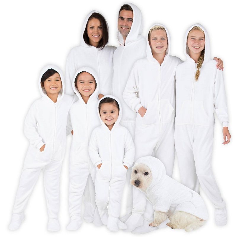 Footed Pajamas - Family Matching - In The Clouds Hoodie Chenille Onesie For Boys, Girls, Men and Women | Unisex, 5 of 6