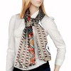 Slickblue Fashionable Brown Silk Scarf with Multi-Patterns – Light & Soft, Ideal Accessory for Women’s Outfits, 2 Sizes - 4 of 4