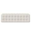 Alilang 46.30 inches Modern Tufted Upholstered Bench with Button Detailing and Sleek Design-White - 2 of 4
