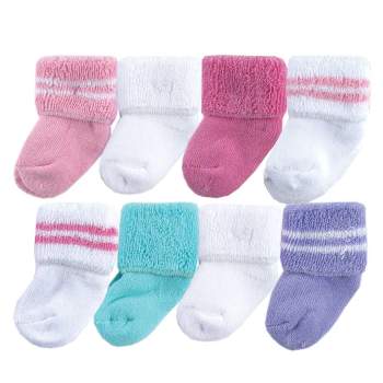 Luvable Friends Baby Girl Newborn And Baby Terry Socks, Sailboat, 0-6 ...