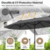 Akoasm 13 Feet Double-Sided Patio Umbrella with Crank Handle-Gray - 3 of 4