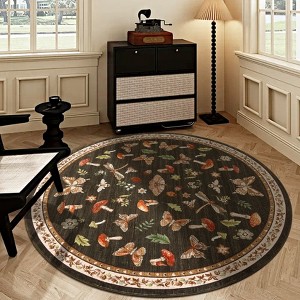 Floral Washable Rug - 1 of 4