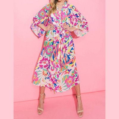 Women's Dreaming Of Paradise Floral Duster - FLYING TOMATO