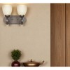 Sunset Lighting 2-Light 100W Vanity,  Buttercup Glass, Tique Finish - 3 of 3