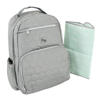 Hudson Baby Premium Diaper Bag Backpack and Changing Pad, Gray, One Size