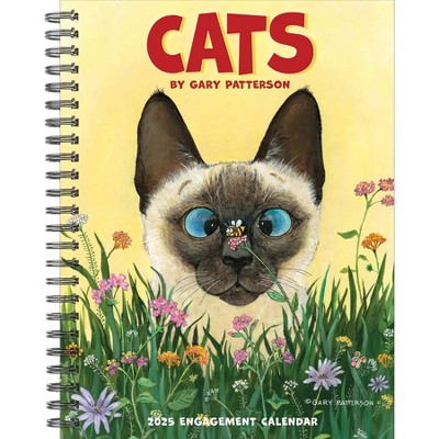 Willow Creek Press Cat's by Gary Patterson 2025 Engagement Calendar: Weekly Planner, Spiral Binding, 6.5x8.525 Inches, Blue