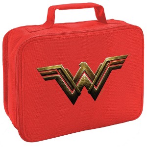 Justice League Wonder Woman Logo Insulated Soft Sided Lunch Box - 1 of 4
