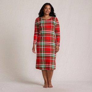 Lands' End Women's Cotton Long Sleeve Midcalf Nightgown - 1 of 4