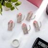 Unique Bargains Utility 3-Hook Adhesive Flower Light Pink 5 Pcs - 2 of 4