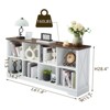 Farmhouse  Cube Bookshelf, Wood Display Cabinet Book Shelves for Bedroom,Living Room,Office - 2 of 4