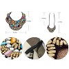 Anna-Kaci Women's Bohemian Beaded Statement Necklace with Multicolored Accents, Unique Design, Adjustable Chain, Perfect Bold Statement - White - 2 of 4