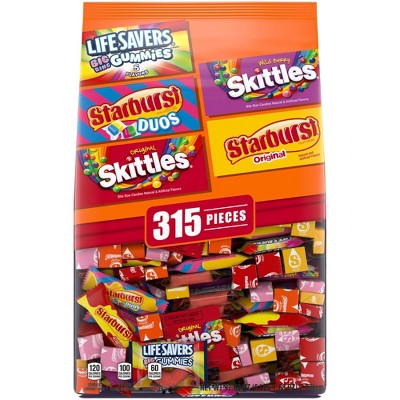 Starburst, Skittles, & Life Savers Gummies Halloween Candy Variety Pack - 97.68oz/315ct