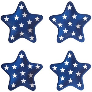 The Lakeside Collection Set of 4 Stars and Stripes Melamine Plates - Salad - 1 of 3