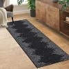 2'x6' Washable Area Rug, Modern Stripe, Low Pile Non-Slip Indoor, Minimalist Farmhouse Style, Non-Shedding Foldable Bedroom Mat, Black - 3 of 4