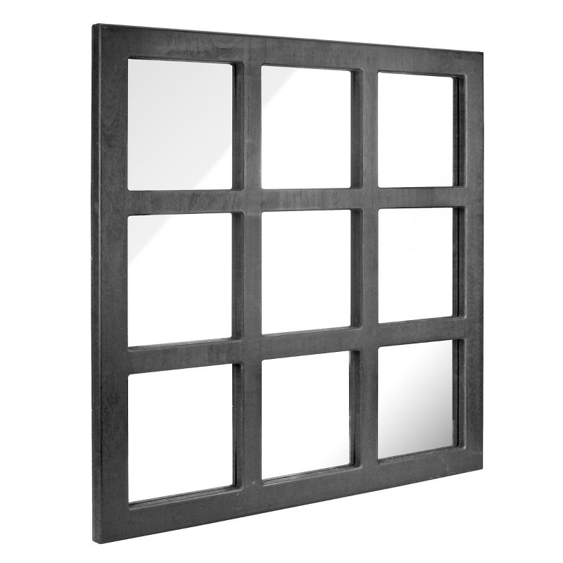 23.5" x 23.5" Rustic 9-Panel Window Pane Decorative Wall Mirror - Stonebriar Collection, 2 of 7