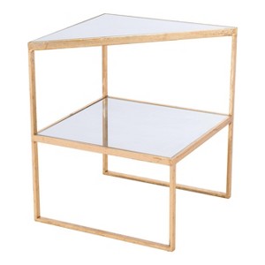 Zuo Planes Side Table Gold - 1 of 4