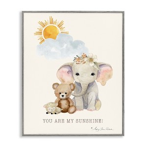 Stupell Industries My Sunshine Elephant & Teddy Framed Giclee Art - 1 of 4
