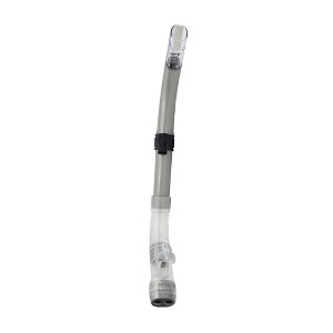 Pool Central 16" Gray Bahama Purge Semi-Dry Top Teen or Adult Sport Swim Snorkel - 1 of 4