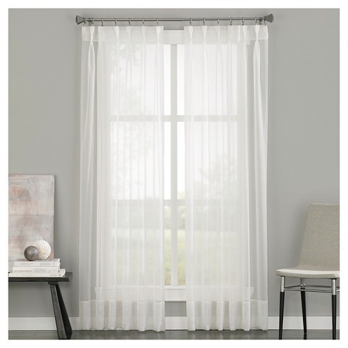 pleated semi sheer curtains