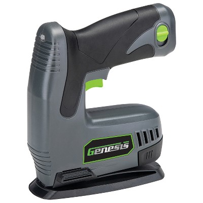 Genesis™ 8-Volt Li-Ion Cordless Electric Stapler/Nailer with Battery Pack, Charger, Staples, and Nails in Gray