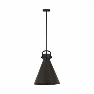 Newton Cone - 1 Light Stem Hung Pendant In Industrial Style-19.63 Inches Tall and 16 Inches Wide - 1 of 1