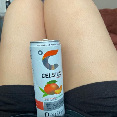 Celsius Green Tea Peach Mango Energy Drink - 12 fl oz Can