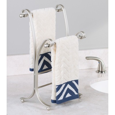 Mdesign Fingertip Towel Holder For Bath Vanity Countertops Satin Target