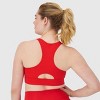 Hanes Moves Women's Crop Sports Bra, Racerback - 3 of 4