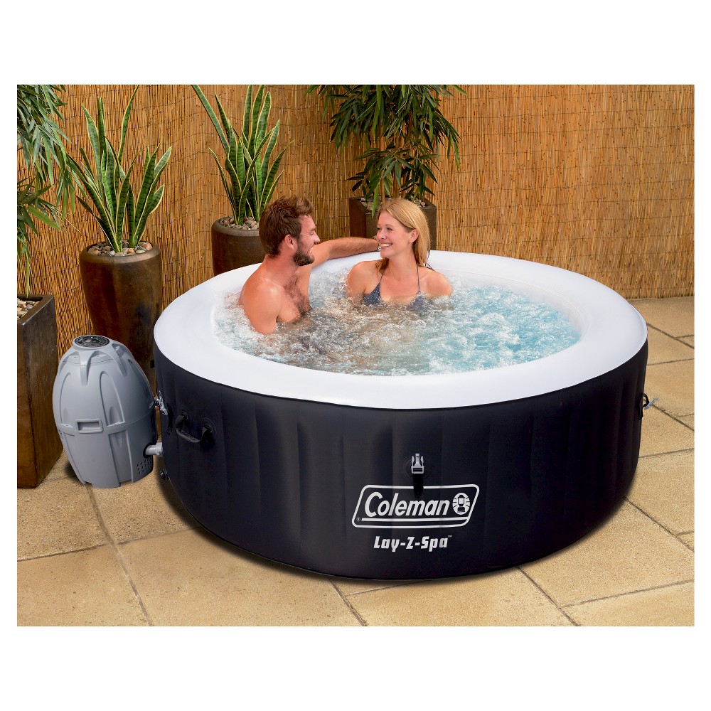 Coleman SaluSpa AirJet Inflatable Round Hot Tub w/ 60 Soothing Jets  Black