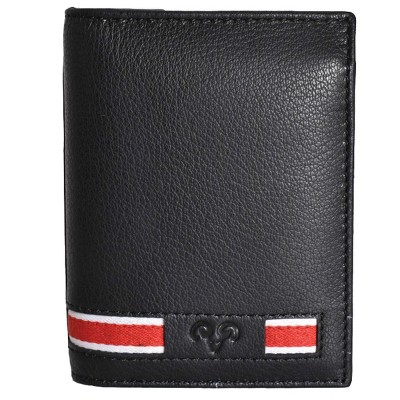 Jack Abrahams - Jack Abrahams Goat Nappa Leather Bi-Fold Wallet with Flip ID Case Black