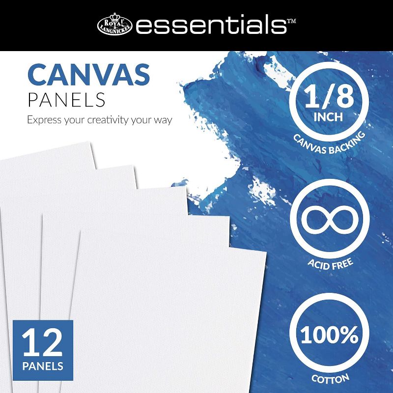 Royal & Langnickel Essentials 12" x 16" Art Canvas Panels, 12Pk, 2 of 6