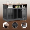 48 Inch Dog Crate Furniture, Indoor Dog Kennel with Hidden Bowl, 3 Drawers and 3 Open Drawers, Decorative Pet Crate for Large Dogs - 4 of 4