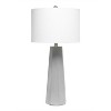 Concrete Pillar Table Lamp with Fabric Shade White - Lalia Home: Brushed Nickel, UL Listed, No Assembly Required - 3 of 4