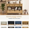 47.00" Sideboard Buffet Cabinet Accent Cabinet Elegant Vintage Console Table with Drawers Water Hyacinth Woven Baskets - 4 of 4
