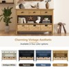 47.00" Sideboard Buffet Cabinet Accent Cabinet Elegant Vintage Console Table with Drawers Water Hyacinth Woven Baskets - image 4 of 4