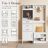Heynemo 7-in-1 Hall Tree with Hidden Shoe Storage, Entryway Bench with Coat Rack and Pegboard, Coat Rack with Bench Mudroom Storage - 2 of 4