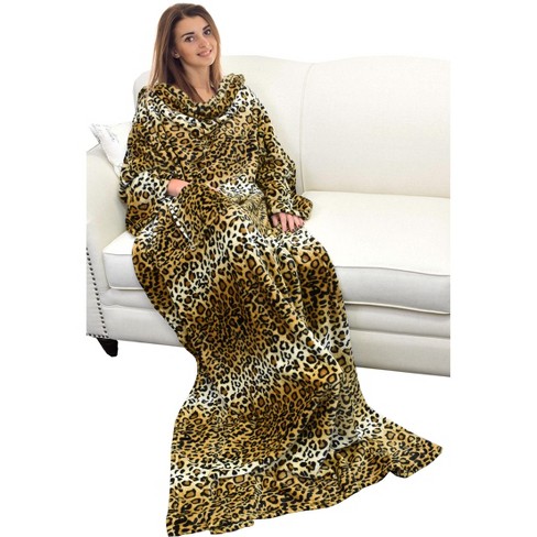 Catalonia Womens Mens Wearable Blanket, Cozy Soft Fleece Mink Micro Plush Wrap Throws Blanket Robe, Gift for Her & Him - image 1 of 4