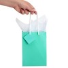 Blue Panda 20-Pack Small Teal Gift Bags with Handles, Tag, and Tissue Paper Sheets for Baby Shower Party Favors, 7.9x5.5x2.5 in - 4 of 4