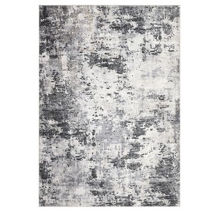 Washable Modern Abstract Rug Non Slip Low Pile Rug Soft Contemporary Throw Floor Cover Foldable Indoor Carpet for Living Room Bedroom Playroom - 1 of 4