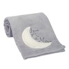 Lambs & Ivy Goodnight Moon Gray Appliqued and Embroidered Fleece Baby Blanket - 4 of 4